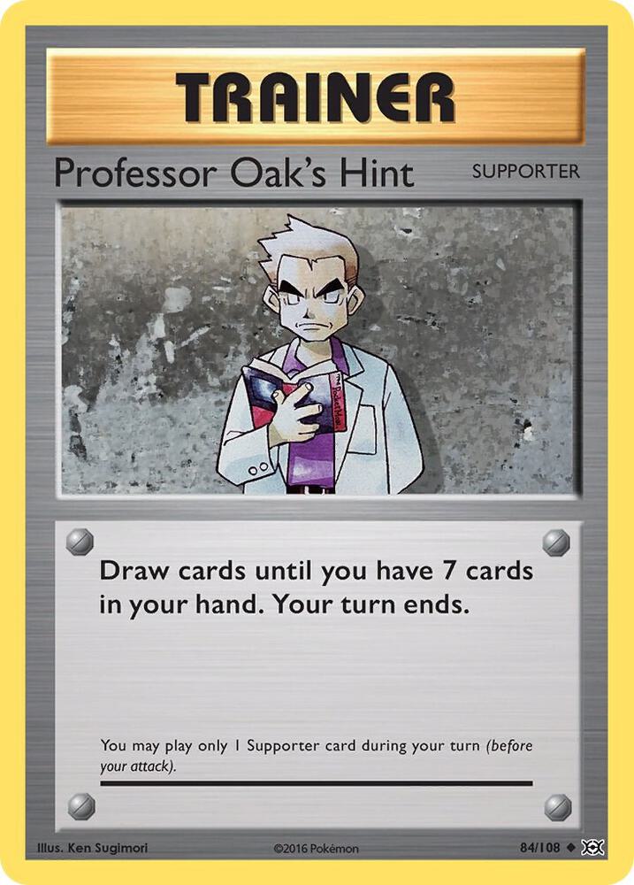 Professor Oak's Hint 84/108 - Reverse Holo - Moderately Played