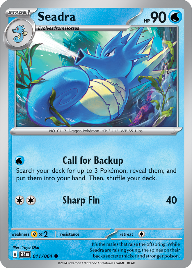 Seadra - 011/064 - Common - Reverse Holo