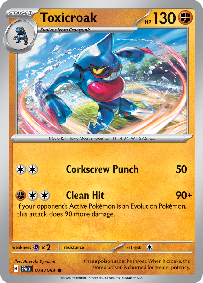 Toxicroak - 024/064 - Common - Reverse Holo