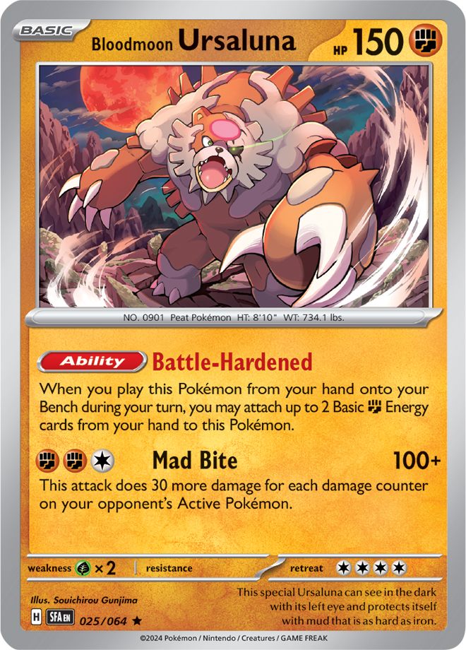 Bloodmoon Ursaluna - 025/064 - Rare - Reverse Holo