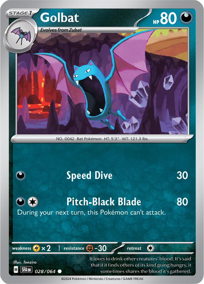 Golbat - 028/064 - Common - Reverse Holo