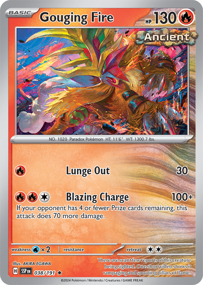 Gouging Fire - 038/191 - Rare - Reverse Holo