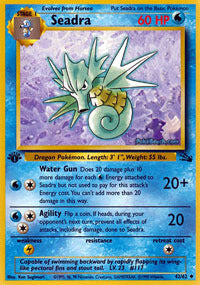 Seadra - 42/62 - Uncommon - 1st Edition - (NM)