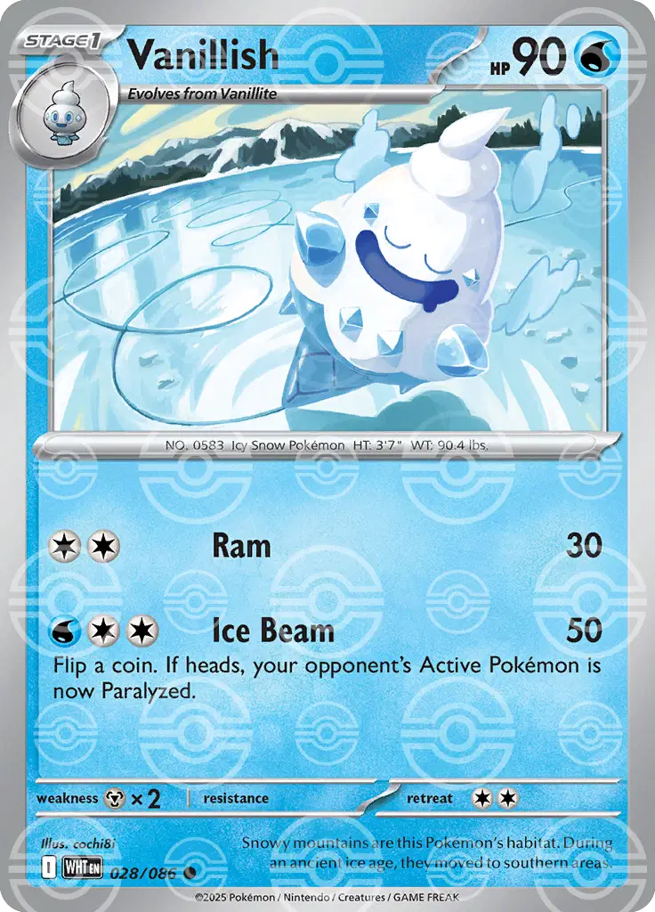 Vanillish (Poke Ball Pattern) - 028/086 - Common