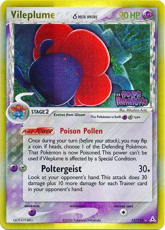 Vileplume (Stamped) - 17/110 - Reverse Holo - (DMG)