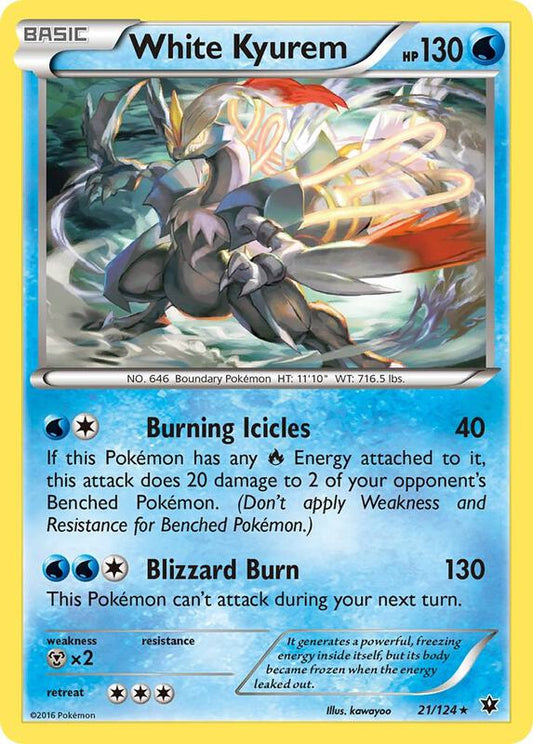 White Kyurem 21/124 - Holo Rare - Holo