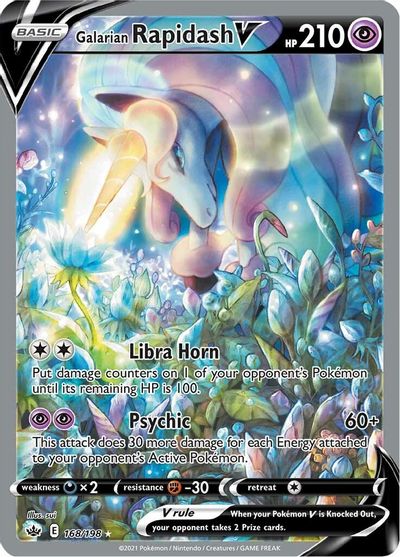 Galarian Rapidash V - 168/198 - Alternate Art Ultra Rare