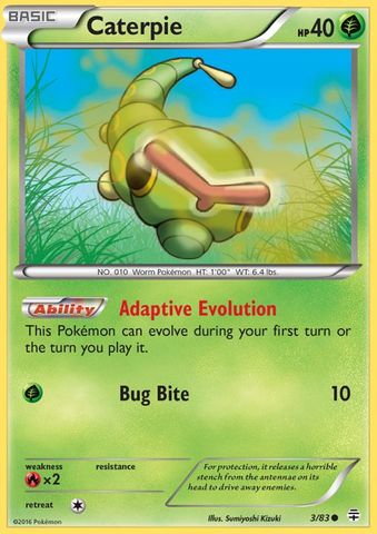 Caterpie - 3/83 - Common - Reverse Holofoil