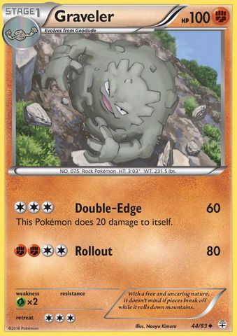 Graveler - 44/83 - Uncommon - Reverse Holofoil