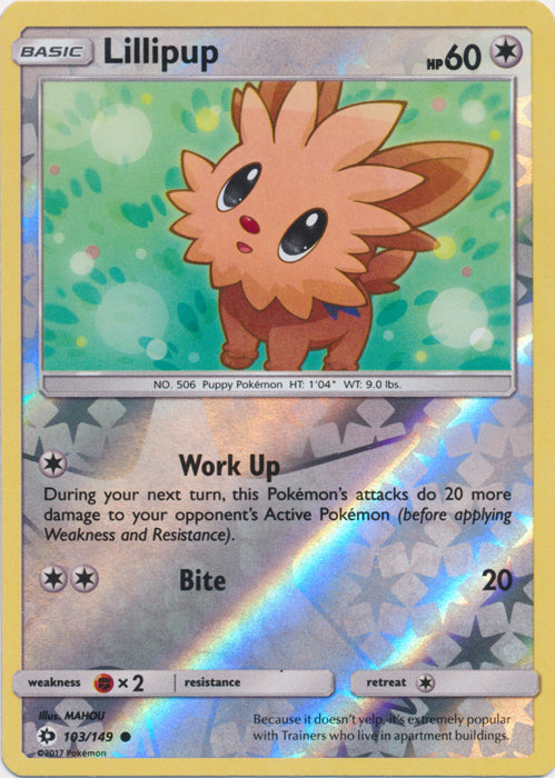 Lillipup - 103/149 - Common - Reverse Holofoil