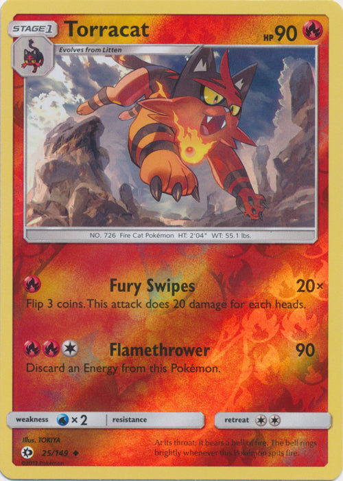 Torracat - 25/149 - Uncommon - Reverse Holofoil