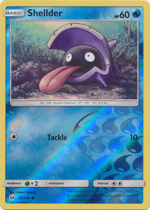 Shellder - 33/149 - Common - Reverse Holofoil