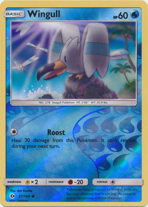 Wingull - 37/149 - Common - Reverse Holofoil