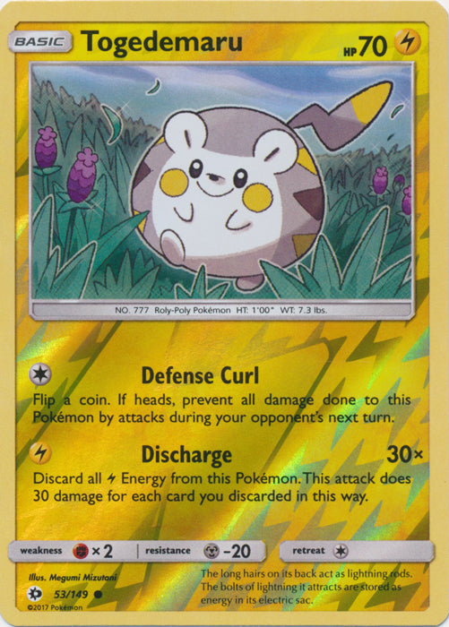 Togedemaru - 53/149 - Common - Reverse Holofoil