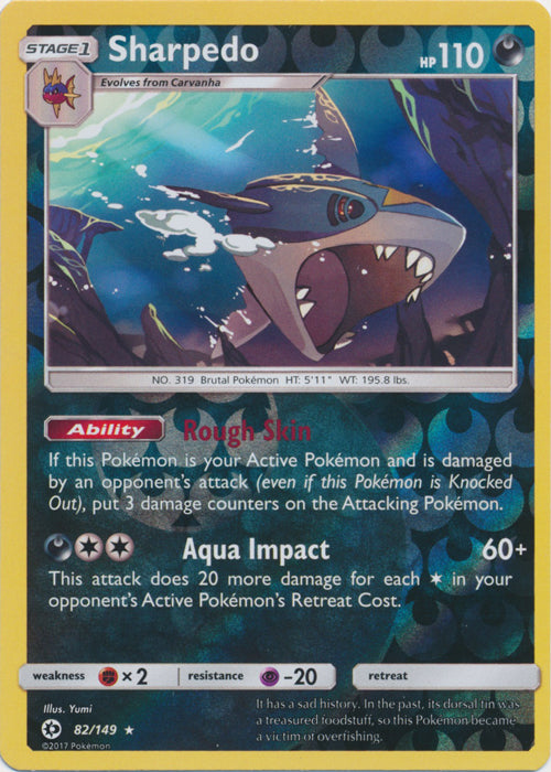 Sharpedo - 82/149 - Holo Rare - Reverse Holofoil