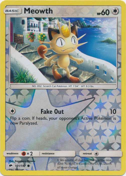 Meowth - 101/147 - Common - Reverse Holofoil