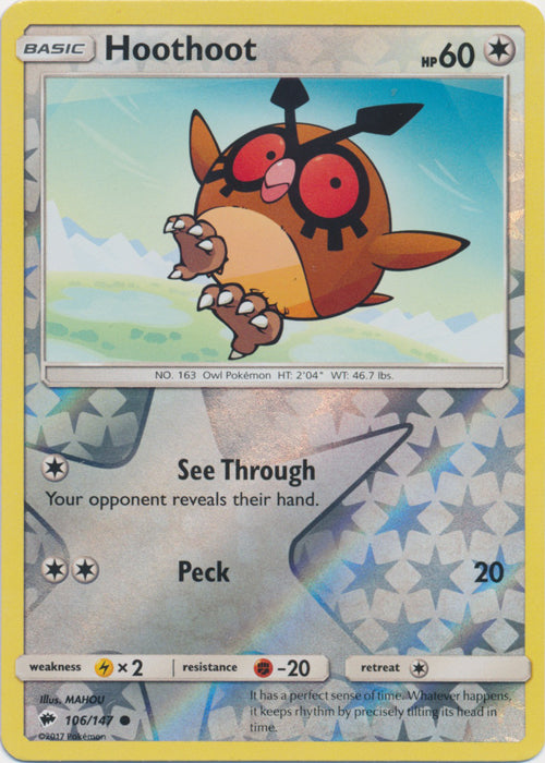 Hoothoot - 106/147 - Common - Reverse Holofoil
