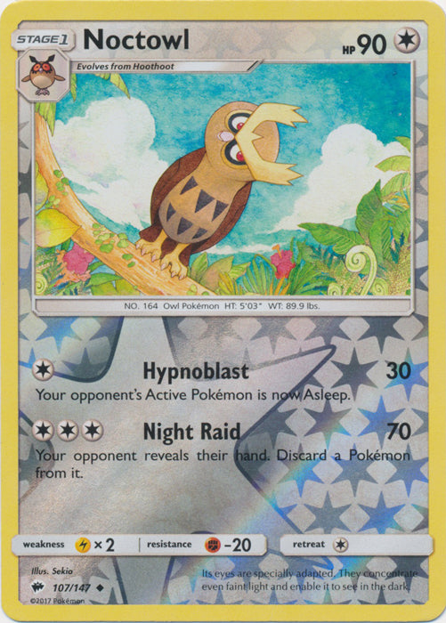 Noctowl - 107/147 - Uncommon - Reverse Holofoil