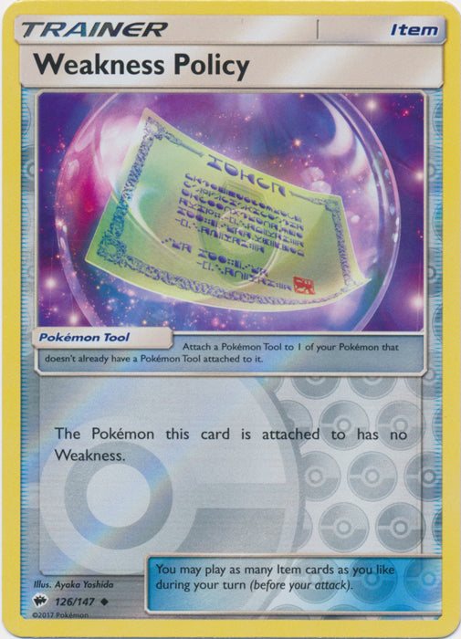 Weakness Policy - 126/147 - Uncommon - Reverse Holofoil