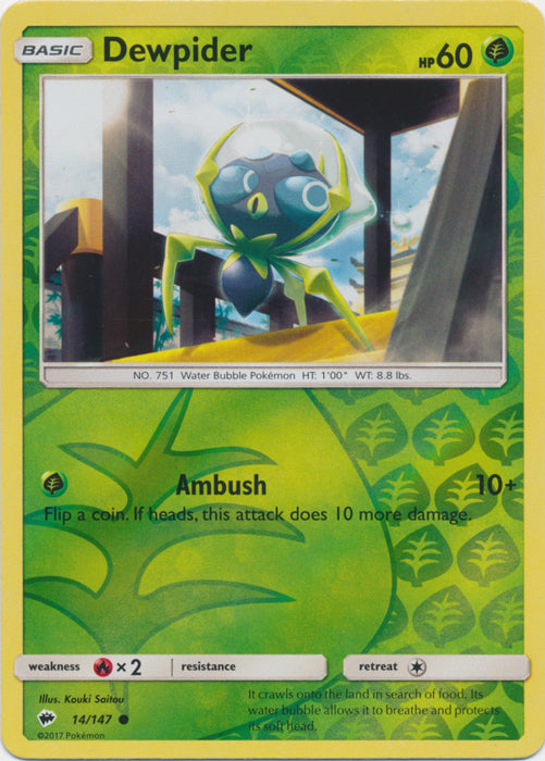 Dewpider - 14/147 - Common - Reverse Holofoil