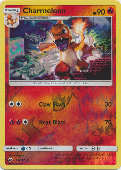 Charmeleon - 19/147 - Uncommon - Reverse Holofoil