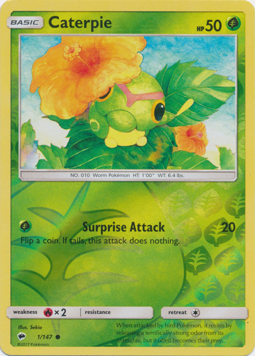 Caterpie - 1/147 - Common - Reverse Holofoil