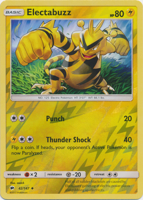 Electabuzz - 42/147 - Uncommon - Reverse Holofoil