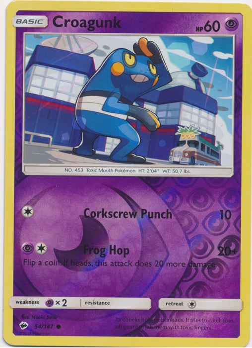 Croagunk - 54/147 - Common - Reverse Holofoil