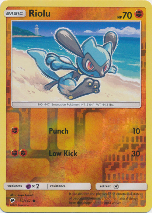 Riolu - 70/147 - Common - Reverse Holofoil