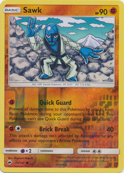 Sawk - 72/147 - Common - Reverse Holofoil