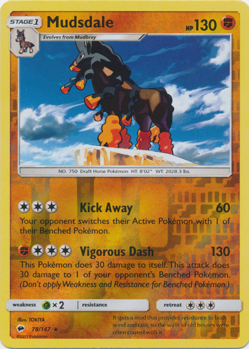 Mudsdale - 78/147 - Rare - Reverse Holofoil