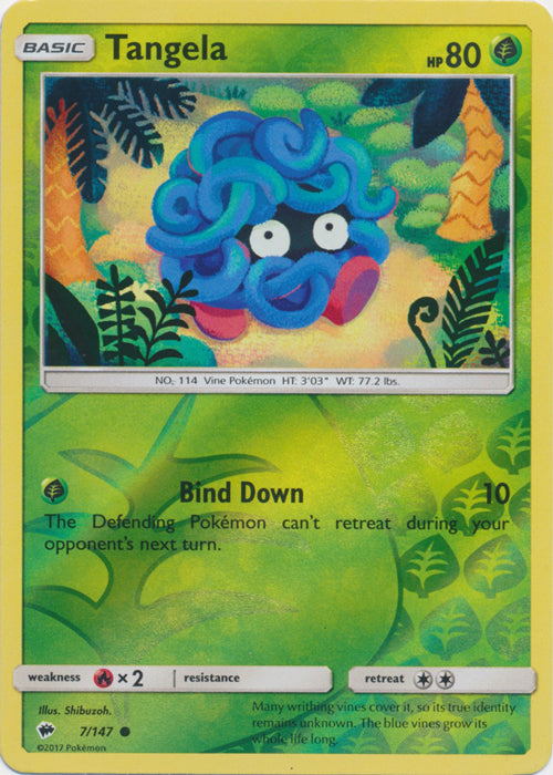 Tangela - 7/147 - Common - Reverse Holofoil