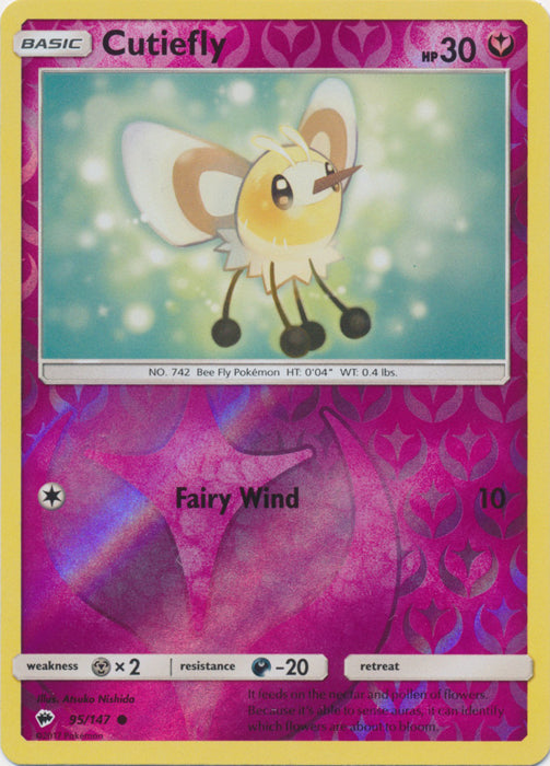 Cutiefly - 95/147 - Common - Reverse Holofoil