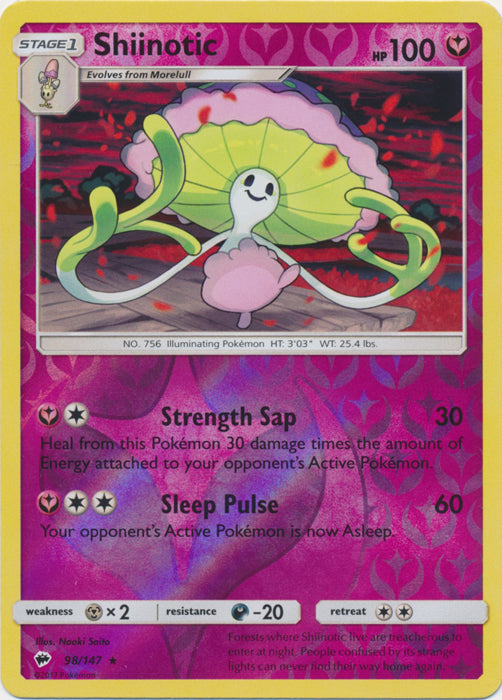 Shiinotic - 98/147 - Rare - Reverse Holofoil