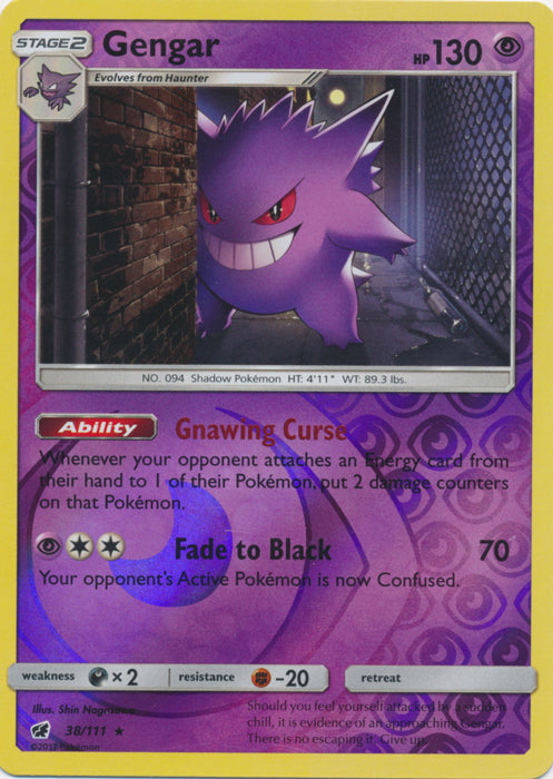 Gengar - 38/111 - Holo Rare - Reverse Holofoil