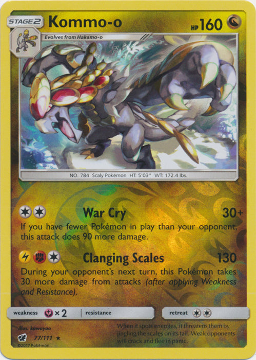 Kommo-o - 77/111 - Rare - Reverse Holofoil