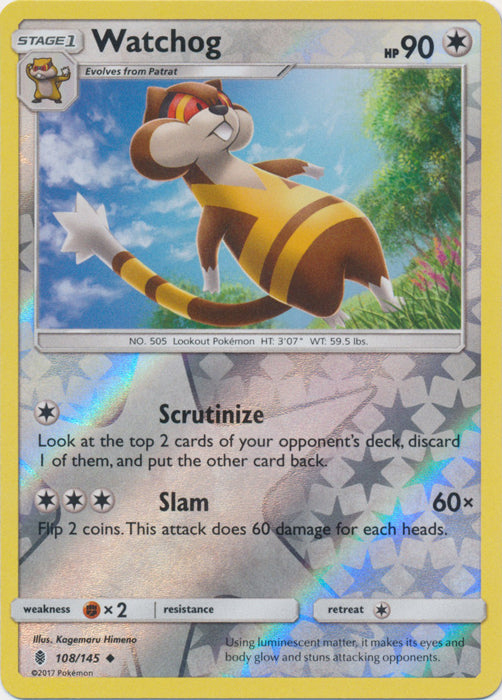 Watchog - 108/145 - Uncommon - Reverse Holofoil