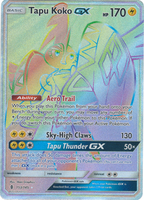 Tapu Koko GX (Secret) - 153/145 - Secret Rare