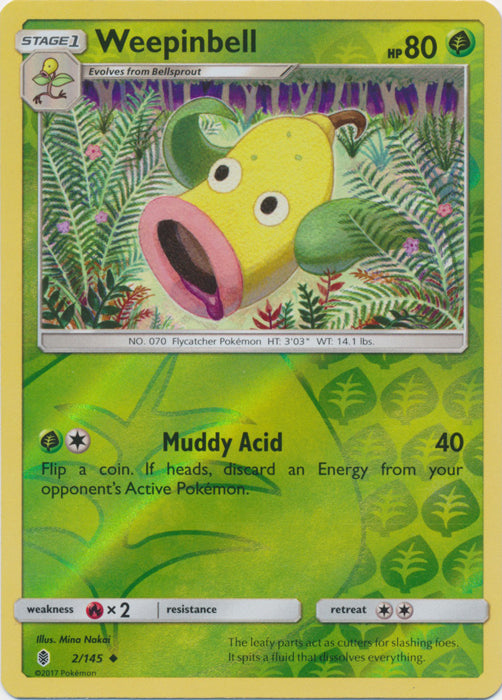 Weepinbell - 2/145 - Uncommon - Reverse Holofoil