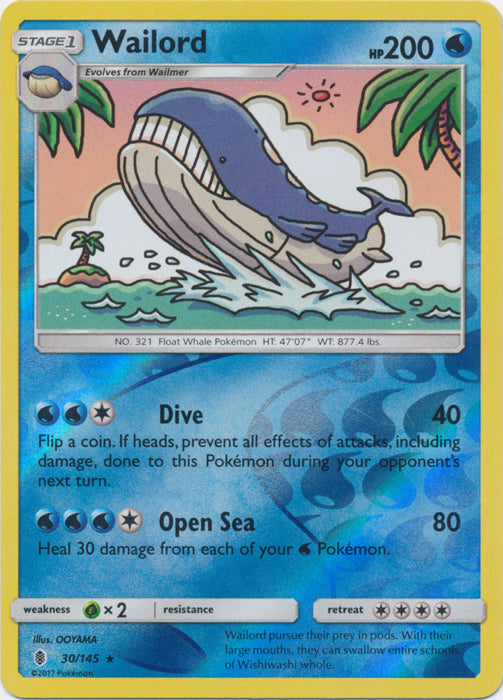 Wailord - 30/145 - Rare - Reverse Holofoil