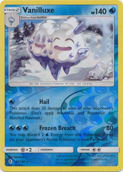 Vanilluxe - 35/145 - Rare - Reverse Holofoil