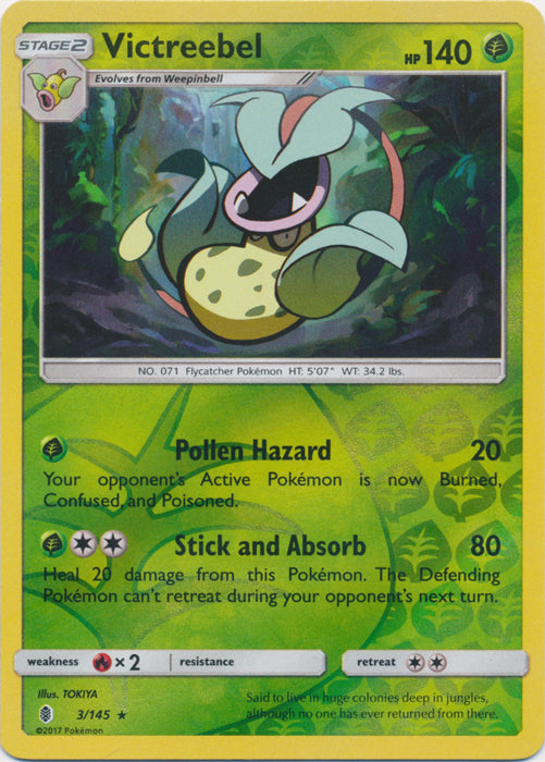 Victreebel - 3/145 - Rare - Reverse Holofoil