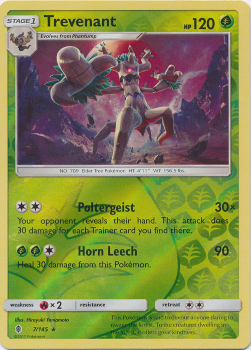 Trevenant - 7/145 - Rare - Reverse Holofoil