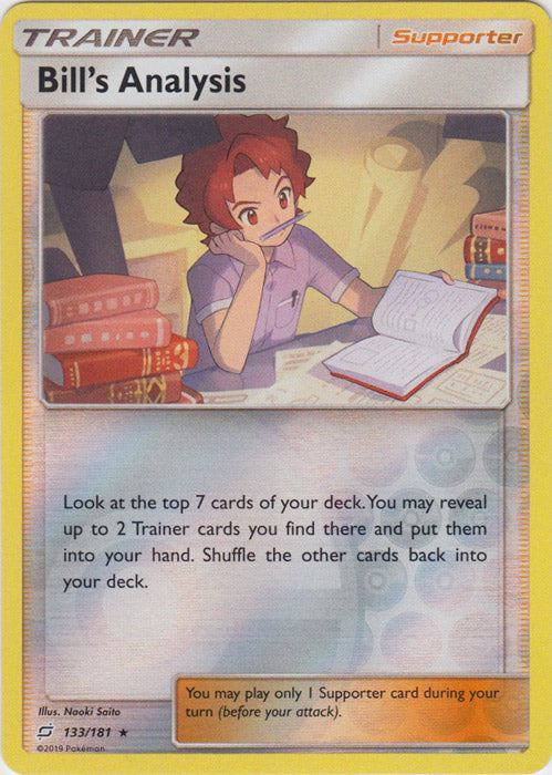 Bill's Analysis - 133/181 - Holo Rare - Reverse Holofoil
