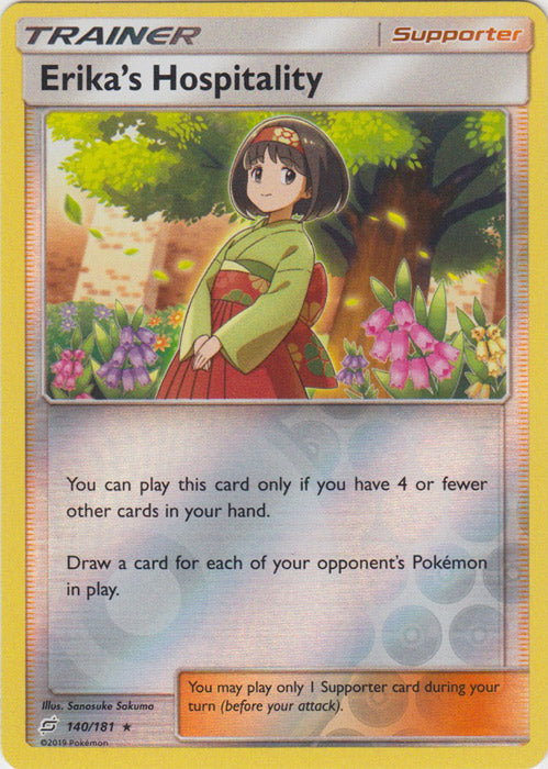 Erika's Hospitality - 140/181 - Holo Rare - Reverse Holofoil