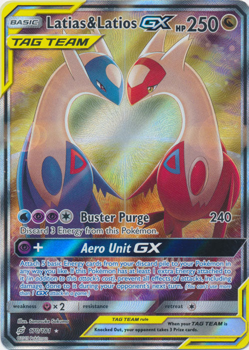 Latias & Latios GX (Alternate Full Art) - 170/181 - Ultra Rare