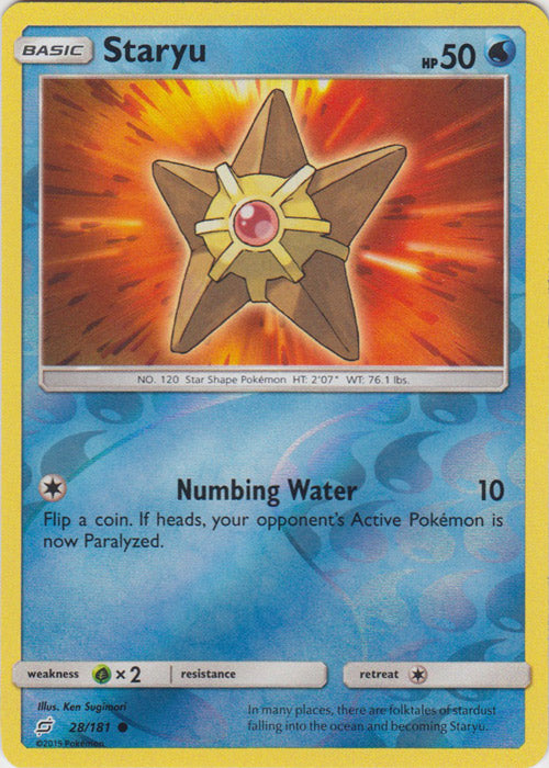 Staryu - 28/181 - Common - Reverse Holofoil
