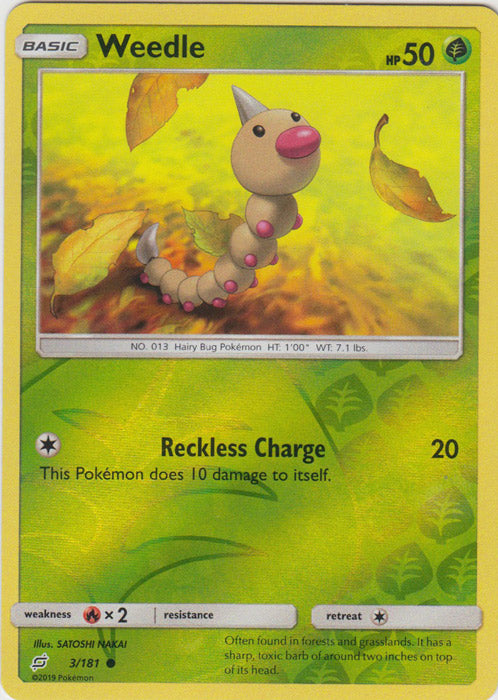Weedle - 3/181 - Common - Reverse Holofoil