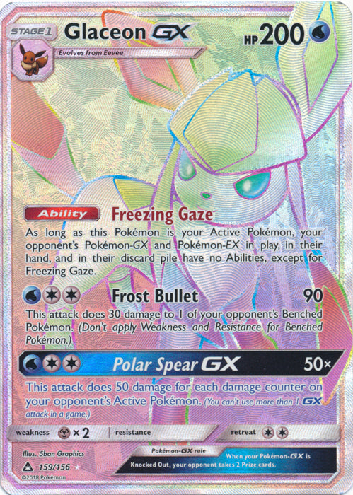 Glaceon GX (Secret Rare) - 159/156 - Secret Rare