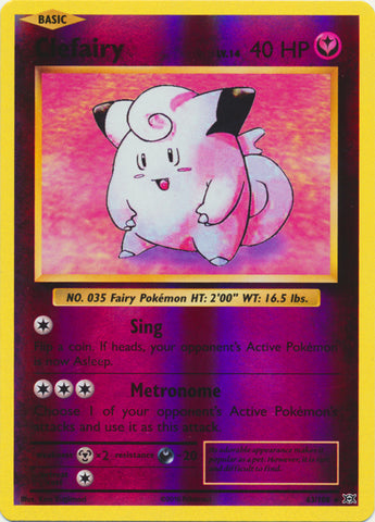 Clefairy - 63/108 - Holo Rare - Reverse Holofoil